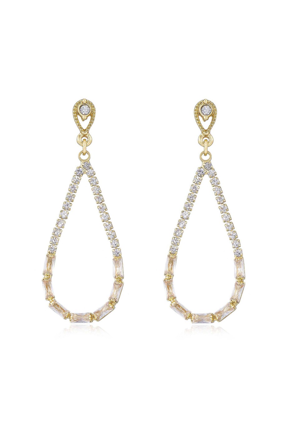 Earrings Ettika | Angels City Drop Crystal 18K Gold Plated Earrings