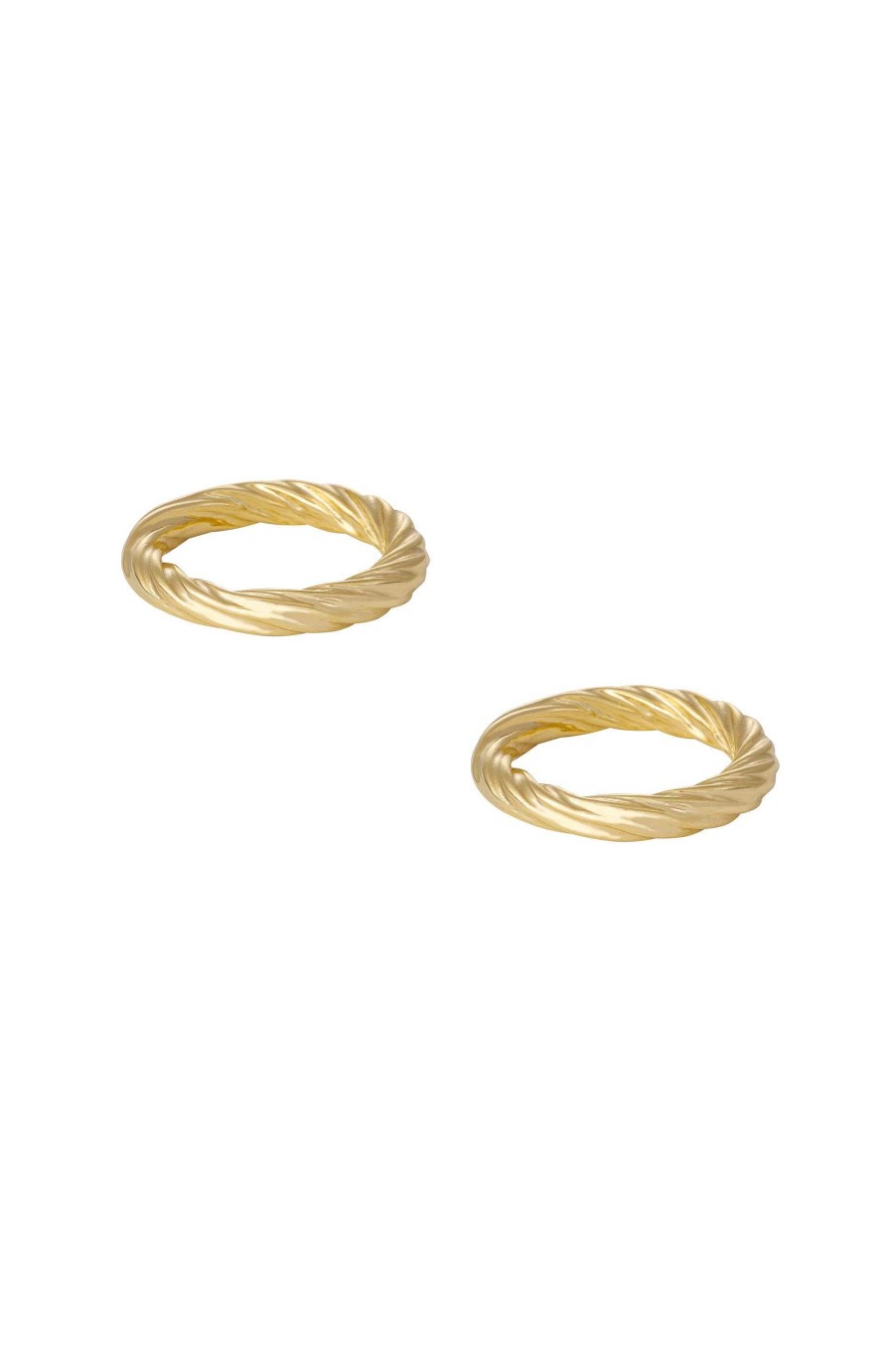 Rings Ettika | Golden Twists 18K Gold Plated Ring Set Of 2