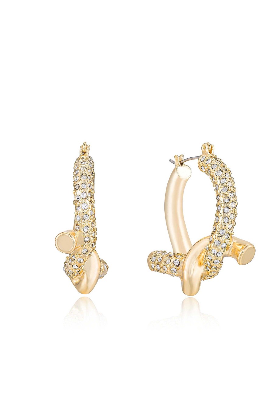 Earrings Ettika | Tie The Knot 18K Gold Plated Hoops