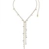 Necklaces Ettika | Delicate Crystal 18K Gold Plated Lariat