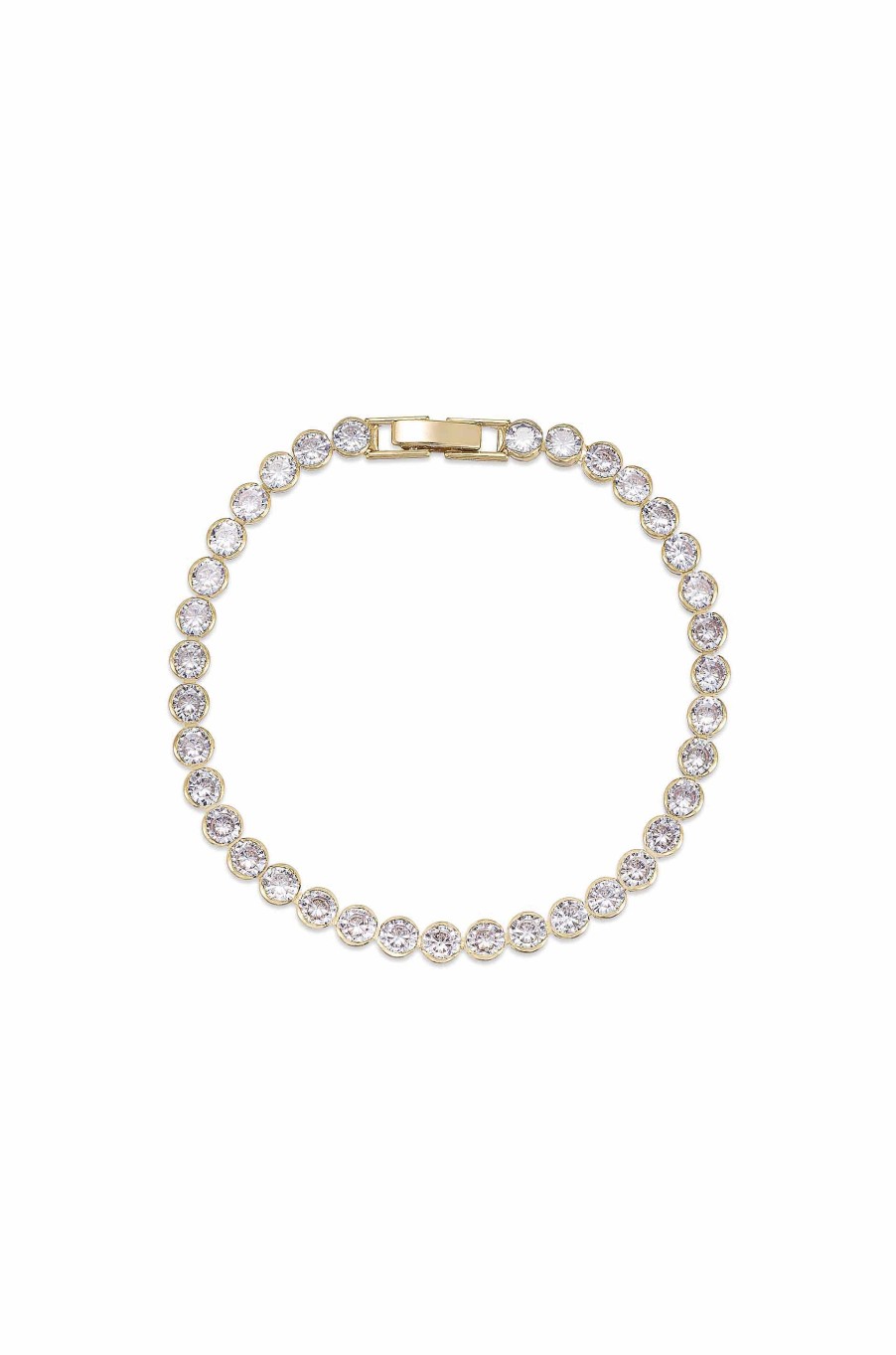 Bracelets Ettika | Crystal Chain 18K Gold Plated Tennis Bracelet