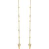 Earrings Ettika | Gold Spike Drop Chain 18K Gold Plated Earrings