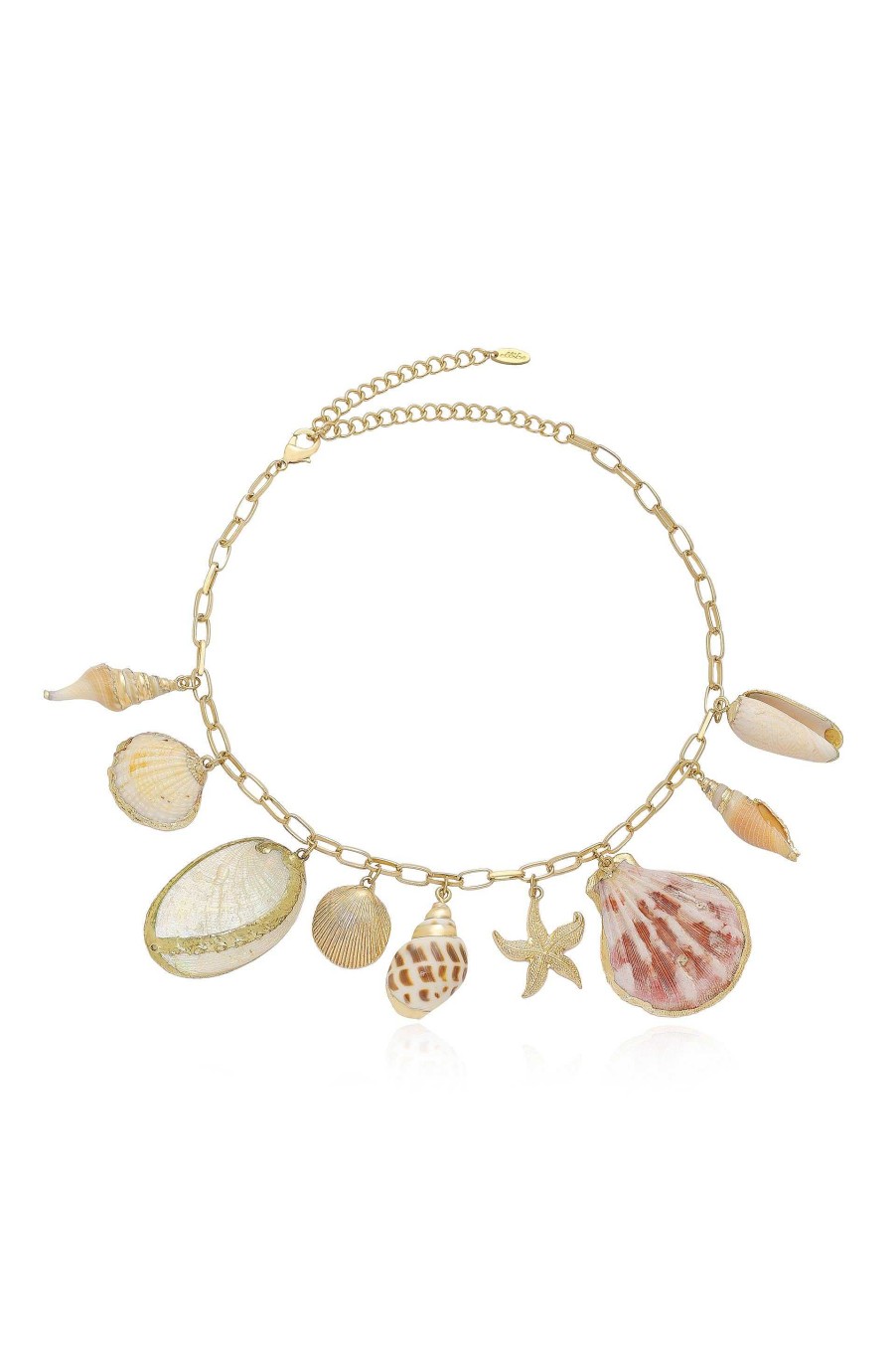 Necklaces Ettika | Private Island 18K Gold Plated Assorted Shell Necklace