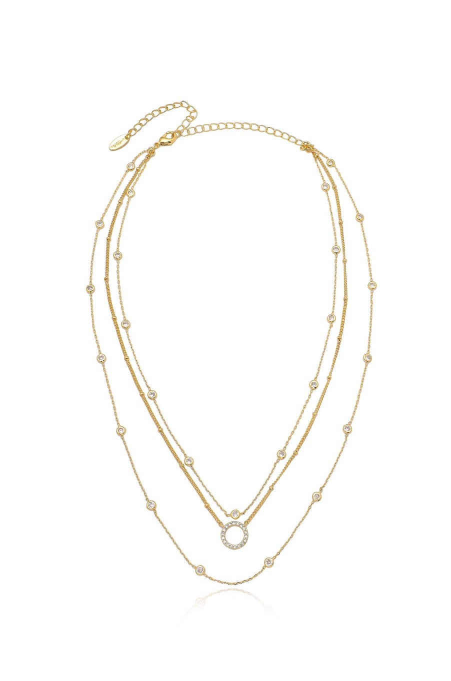 Necklaces Ettika | Monroe Crystal Strand Layered Necklace