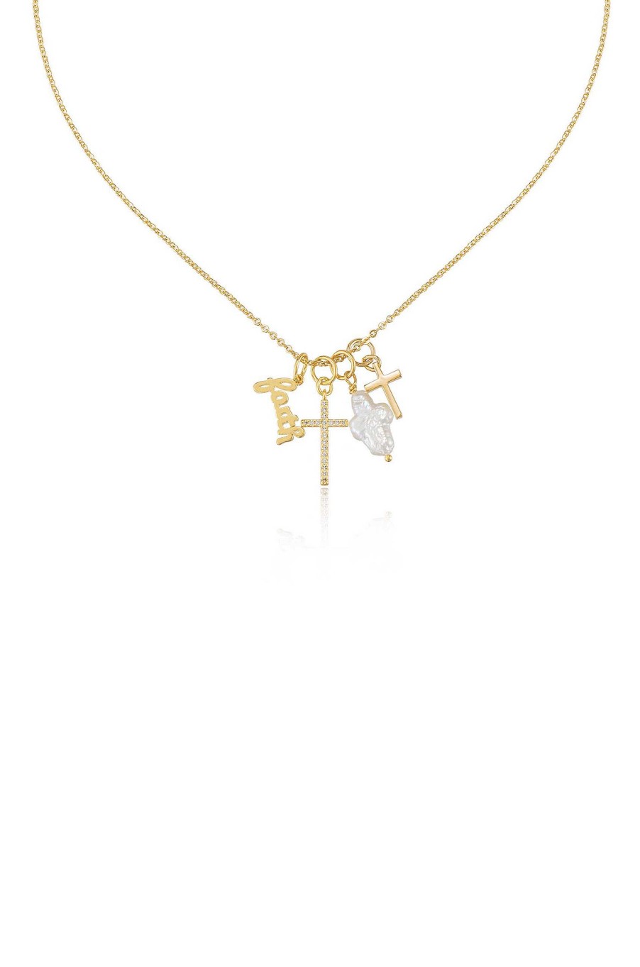 Necklaces Ettika | Gotta Have Faith 18K Gold Plated Interchangeable Charm Necklace