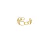 Rings Ettika | Destiny Crystal And 18K Gold Plated Circle Chain Link Ring