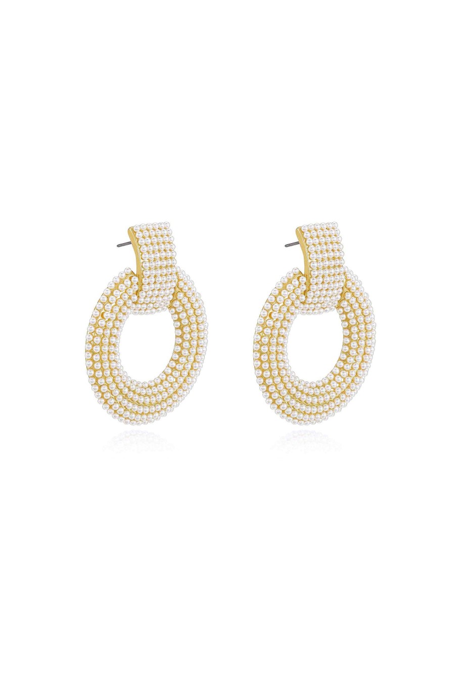 Earrings Ettika | Pearl Statement 18K Gold Plated Earrings