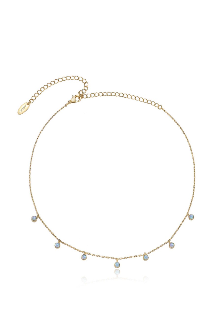 Necklaces Ettika | Fine Tune Blue Opal 18K Gold Plated Necklace