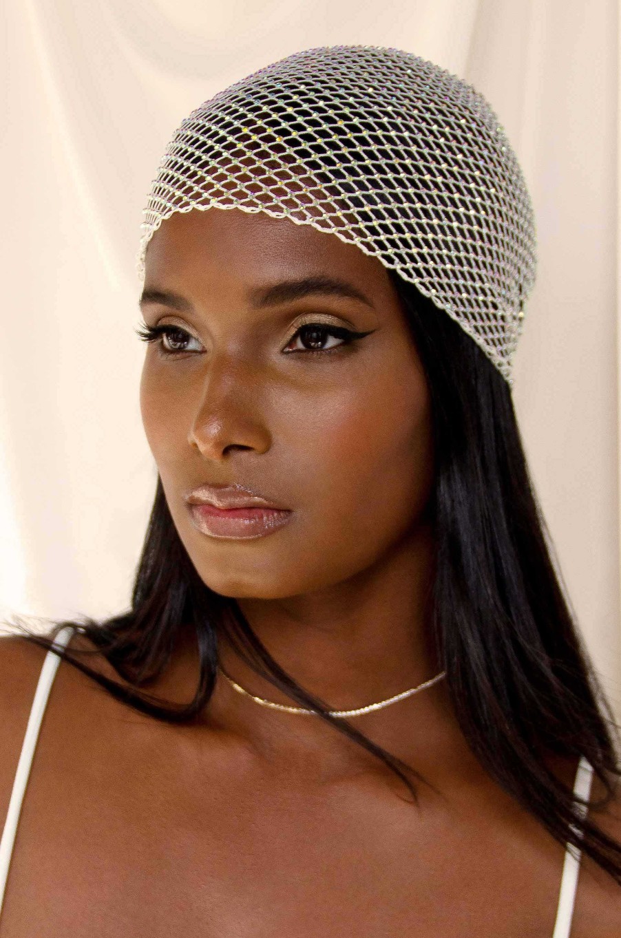 Hair Accessories Ettika | Clear Sparkle Mesh Headpiece