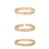 Rings Ettika | Small Bits Of Bling Crystal And 18K Gold Plated Ring Set