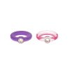 Rings Ettika | Transparent Pink & Matte Purple Resin Ring Set