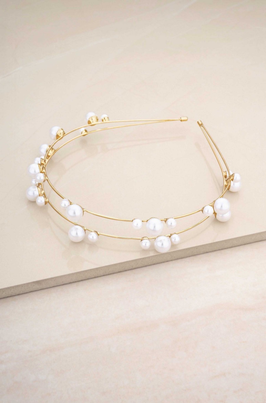 Hair Accessories Ettika | Topped In Pearls Headband