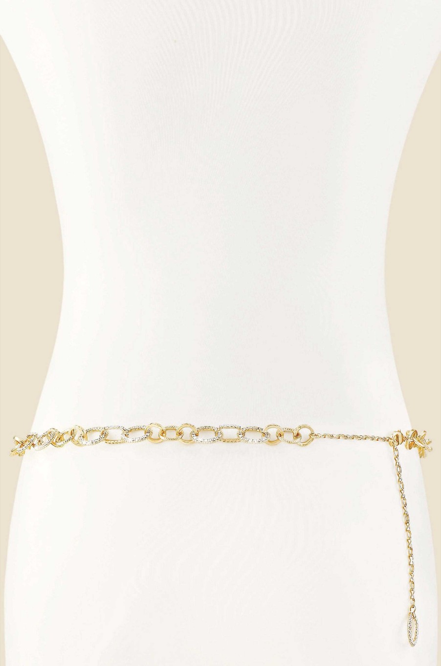 Body Chains & Belts Ettika | Crystal Link Belt In Clear & Gold