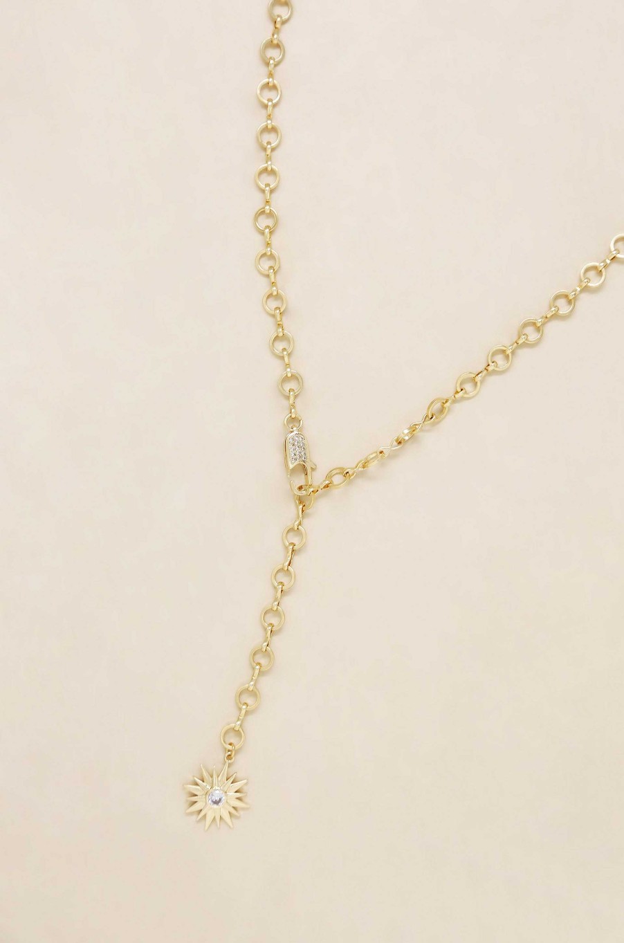 Necklaces Ettika | Total Eclipse 18K Gold Plated Lariat Necklace