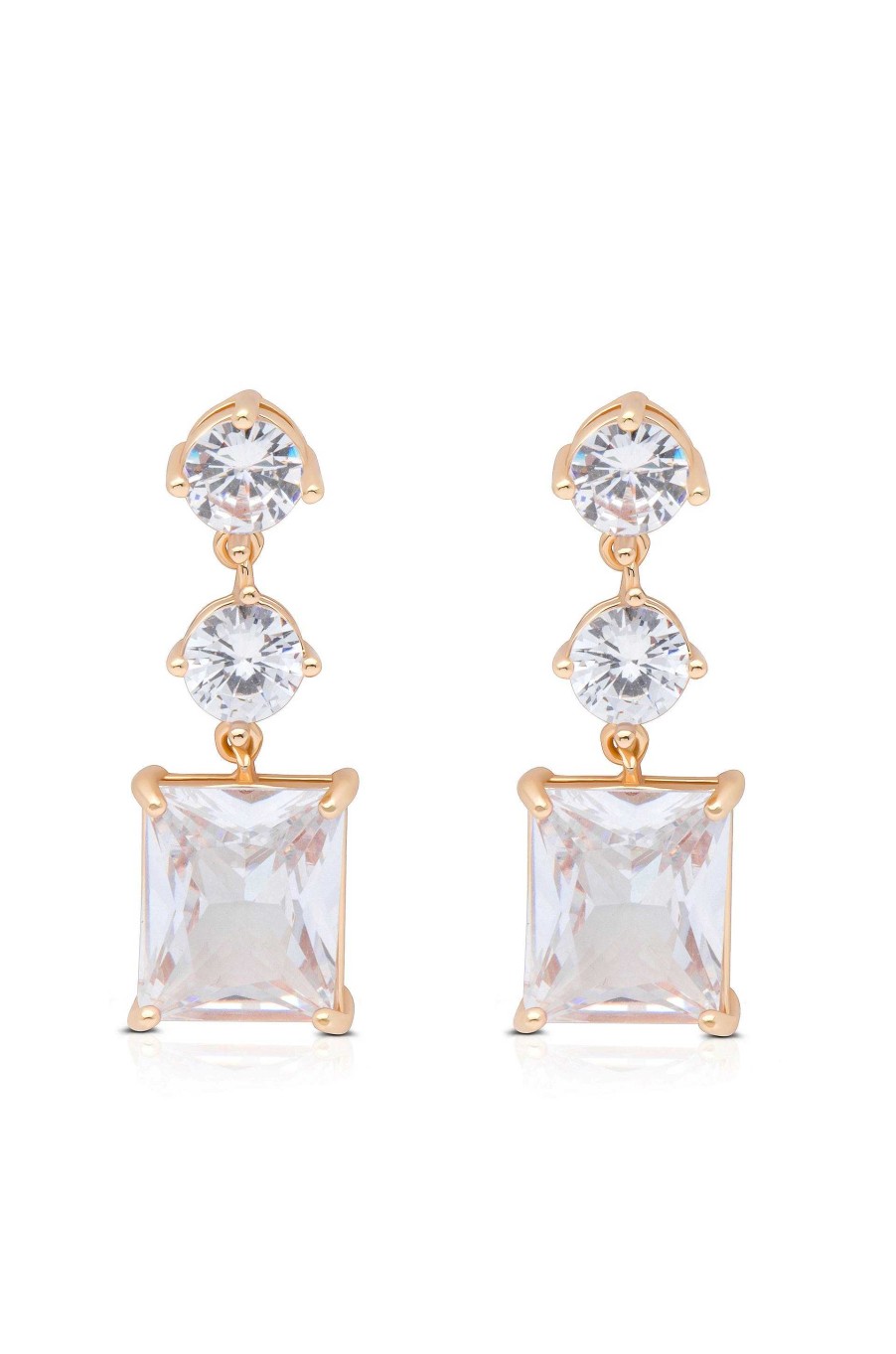 Earrings Ettika | Your Truly 18K Gold Plated Crystal Dangle Earrings