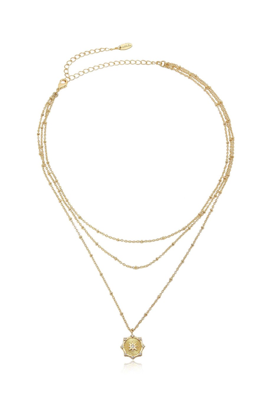 Necklaces Ettika | Compass Keepsake Layered 18K Gold Plated Necklace