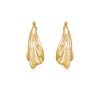 Earrings Ettika | Crescent Swirl 18K Gold Plated Hoop Earrings