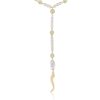 Necklaces Ettika | Strength Pearl And Crystal 18K Gold Plated Lariat