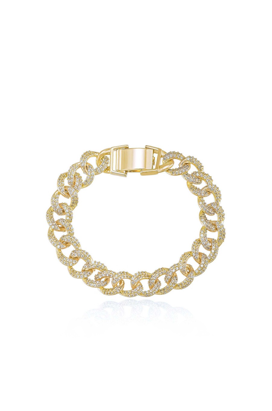 Bracelets Ettika | Embellished Pave Chain 18K Gold Plated Bracelet