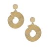 Earrings Ettika | Textured Swirl 18K Gold Plated Drop Earrings