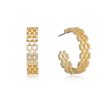 Earrings Ettika | Modern Chainmail 18K Gold Plated Hoops