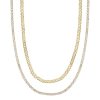 Necklaces Ettika | Simple Crystal And 18K Gold Plated Chain Necklace Set