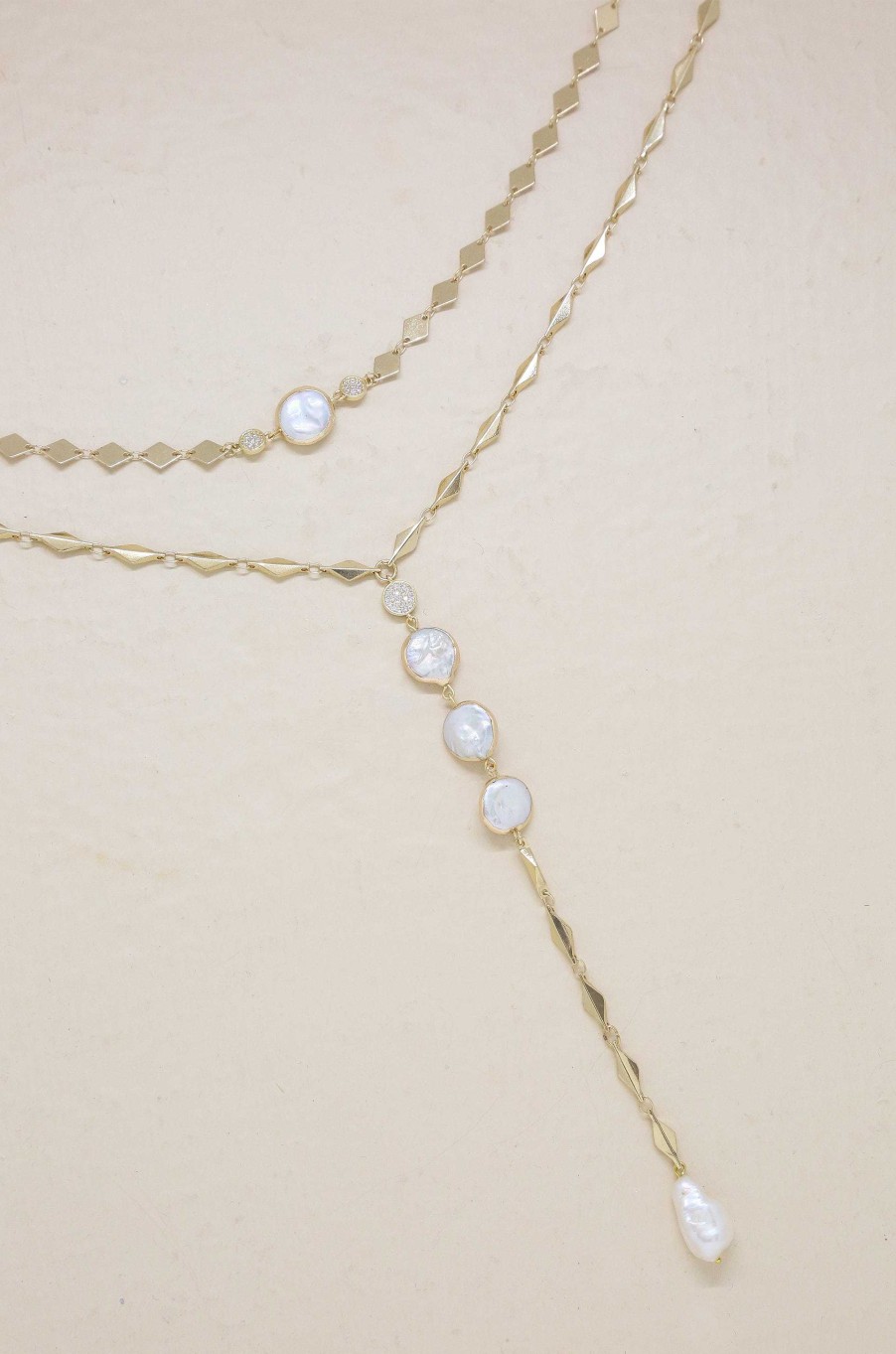 Necklaces Ettika | Summer Dreamin' Freshwater Pearl And 18K Gold Plated Necklace Set