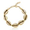 Bracelets Ettika | Seven Seas 18K Gold Plated Shell Bracelet