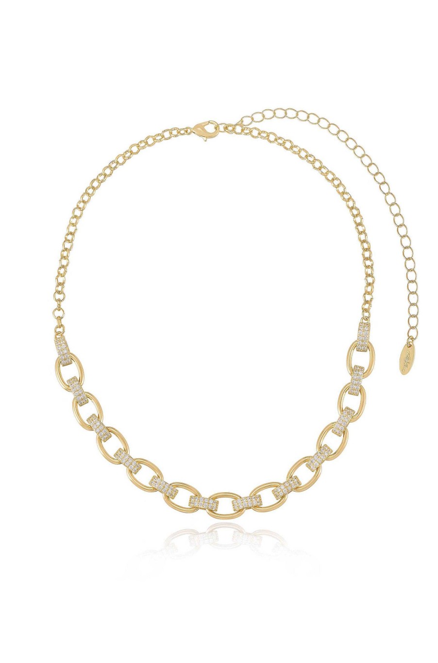 Necklaces Ettika | Empowered Crystal & 18K Gold Plated Chain Link Necklace