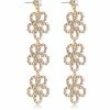 Earrings Ettika | Flower Power Triple Drop 18K Gold Plated Earrings