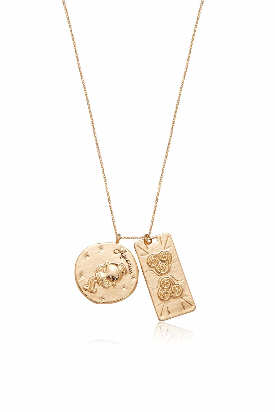 Necklaces Ettika | Zodiac Double Medallion 18K Gold Plated Necklace