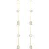 Earrings Ettika | Pearl And Crystal Linear Drop Earrings