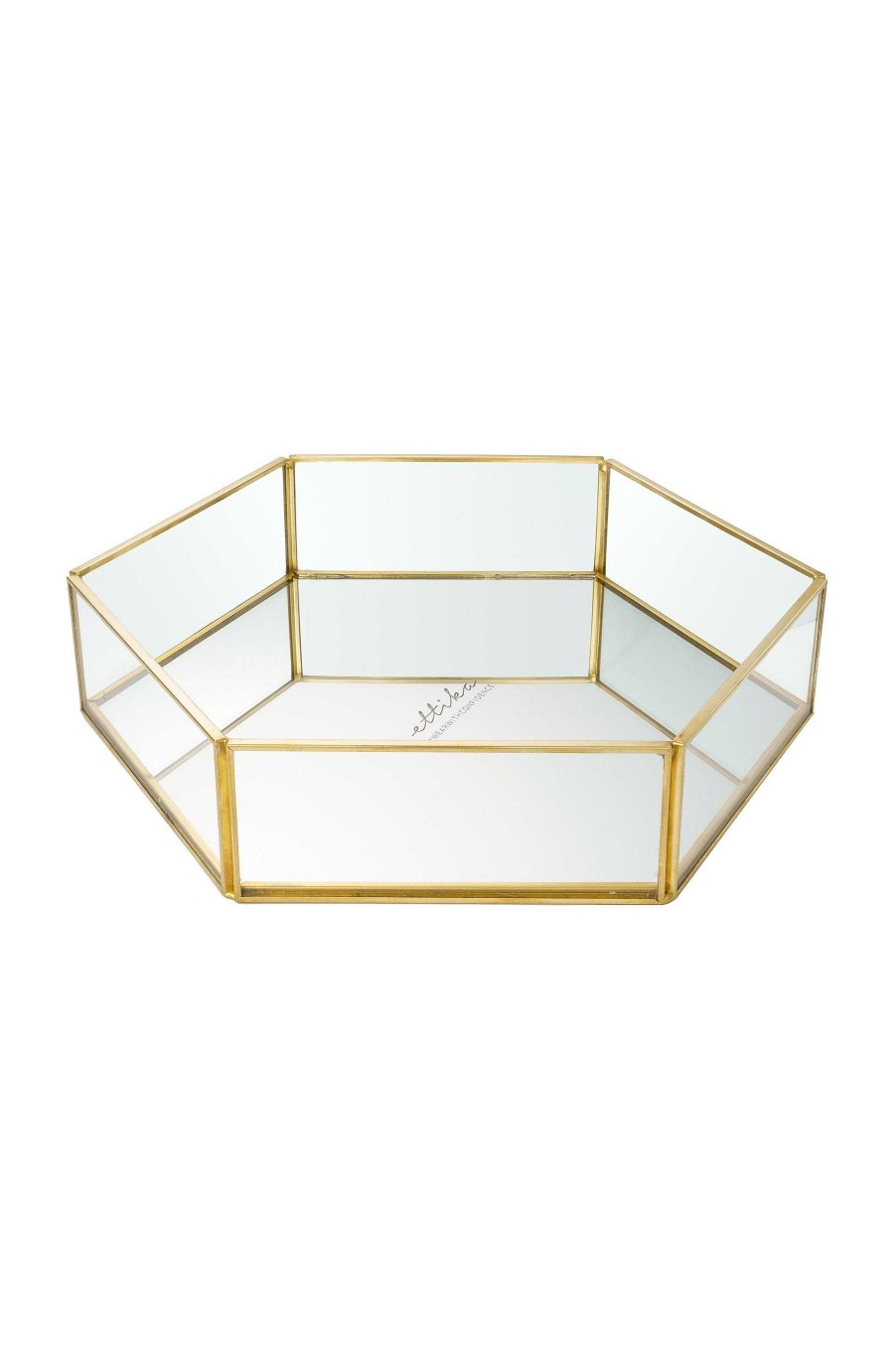 Jewelry Boxes & Trays Ettika | Large Mirror Bottom Jewelry And Display Tray