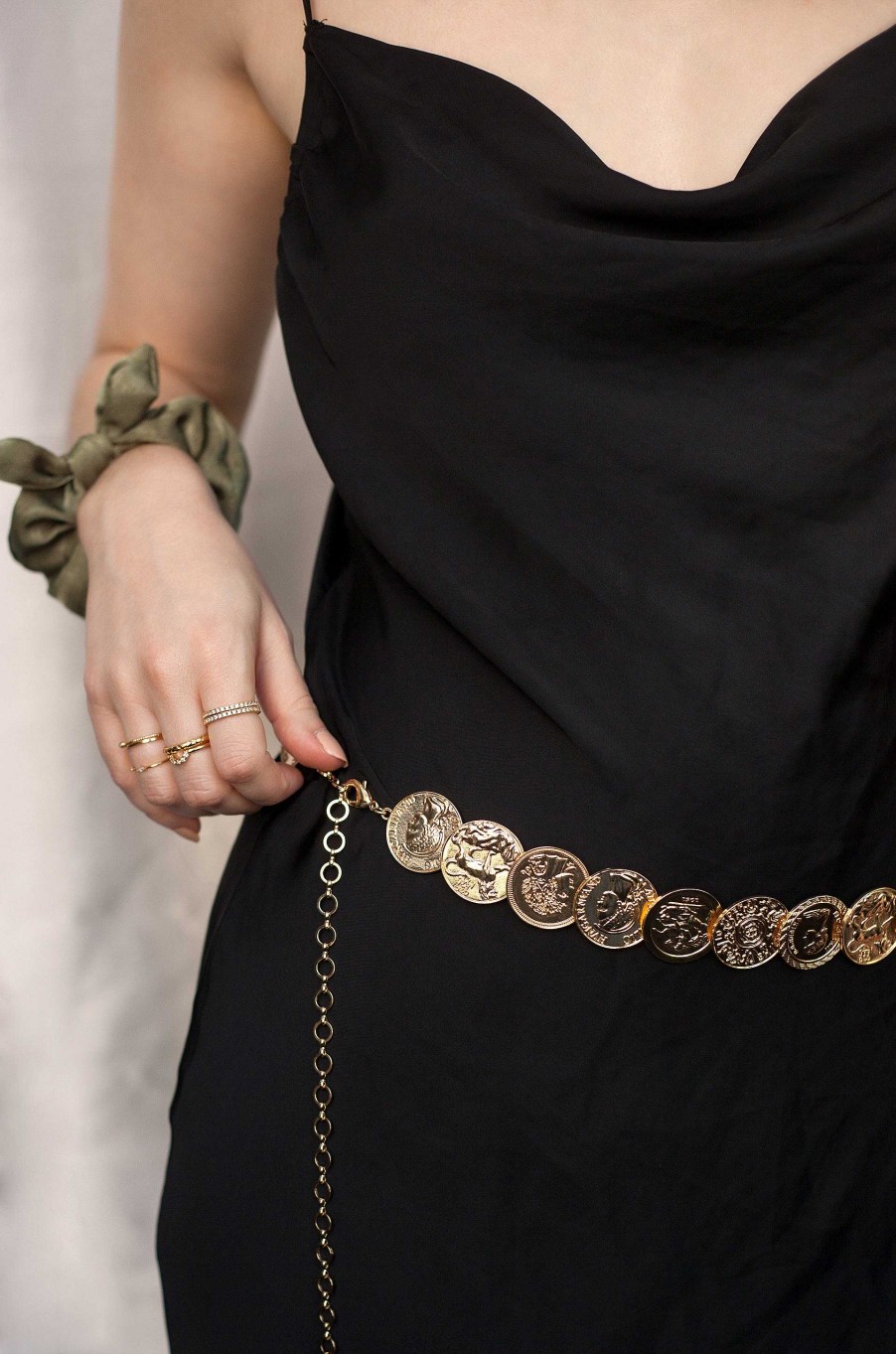 Body Chains & Belts Ettika | Roman Coin Statement Belt In Gold