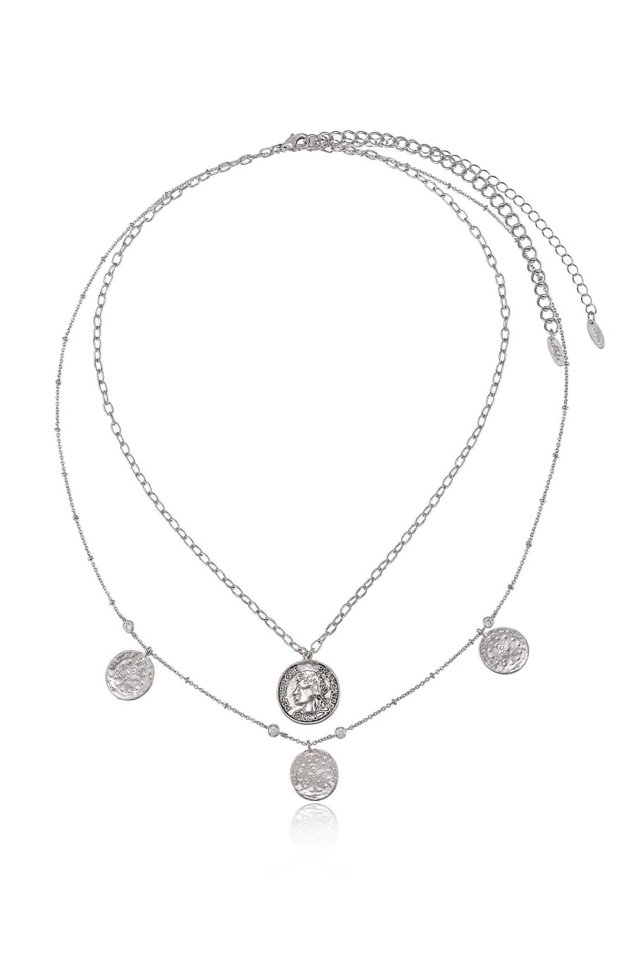 Necklaces Ettika | Elite Coin And Crystal Layered Necklace Set