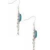 Earrings Ettika | Turquoise Pendant Dangle Earrings In Antique Silver