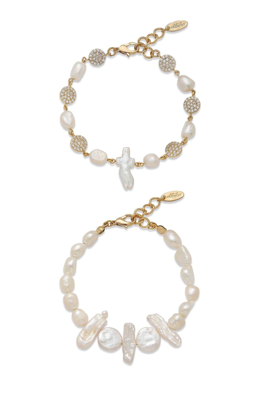 Bracelets Ettika | Freshwater Favorites 18K Gold Plated Pearl Bracelet Set